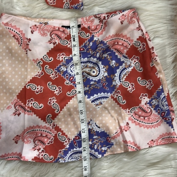 Cotton Candy Paisley Patchwork Skirt size medium Pink and Purple - Picture 5 of 7